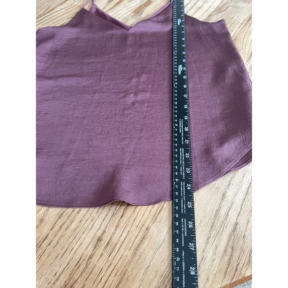 Express V-Neck Spaghetti Strap Camisole Tank Top Womens S Mauve Flowy - Picture 8 of 8